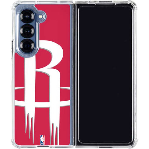 NBA Houston Rockets Large Logo Galaxy Z Fold6 Clear Case